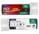 PACK LIXO SUPER ECONOMICO 15 LITROS PRETO FarDo com 20 rolos (40 UN por rolo)