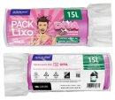 PACK LIXO DIVA 015 LITROS 39X58 ROSA FD 10X60 UN