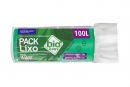 SACO DE LIXO BIOBAGS 100 LITROS VERDE (75X105 CM) - FARDO COM 10 ROLOS (15 UND POR ROLO)