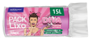 PACK LIXO DIVA 015 LITROS 39X58 ROSA FD 10X60 UN