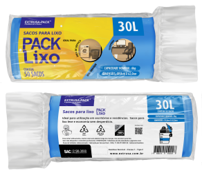 SACO DE LIXO 30 LITROS AZUL (59X62 CM) - FARDO COM 10 ROLOS (50 UND POR ROLO) SACO DE LIXO 30 LITROS AZUL (59X62 CM) - FARDO COM 10 ROLOS (50 UND POR ROLO)