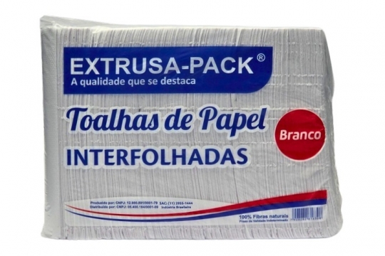 TOALHA INTERFOLHA EXTRUSA BRANCO-1 20X20 - PT.750FLS